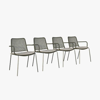 Dalhousie Rope Outdoor Dining Armchair, Set of 4