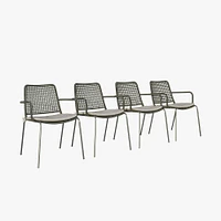 Dalhousie Rope Outdoor Dining Armchair, Set of 4