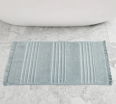 Fringe Textured Bath Mat