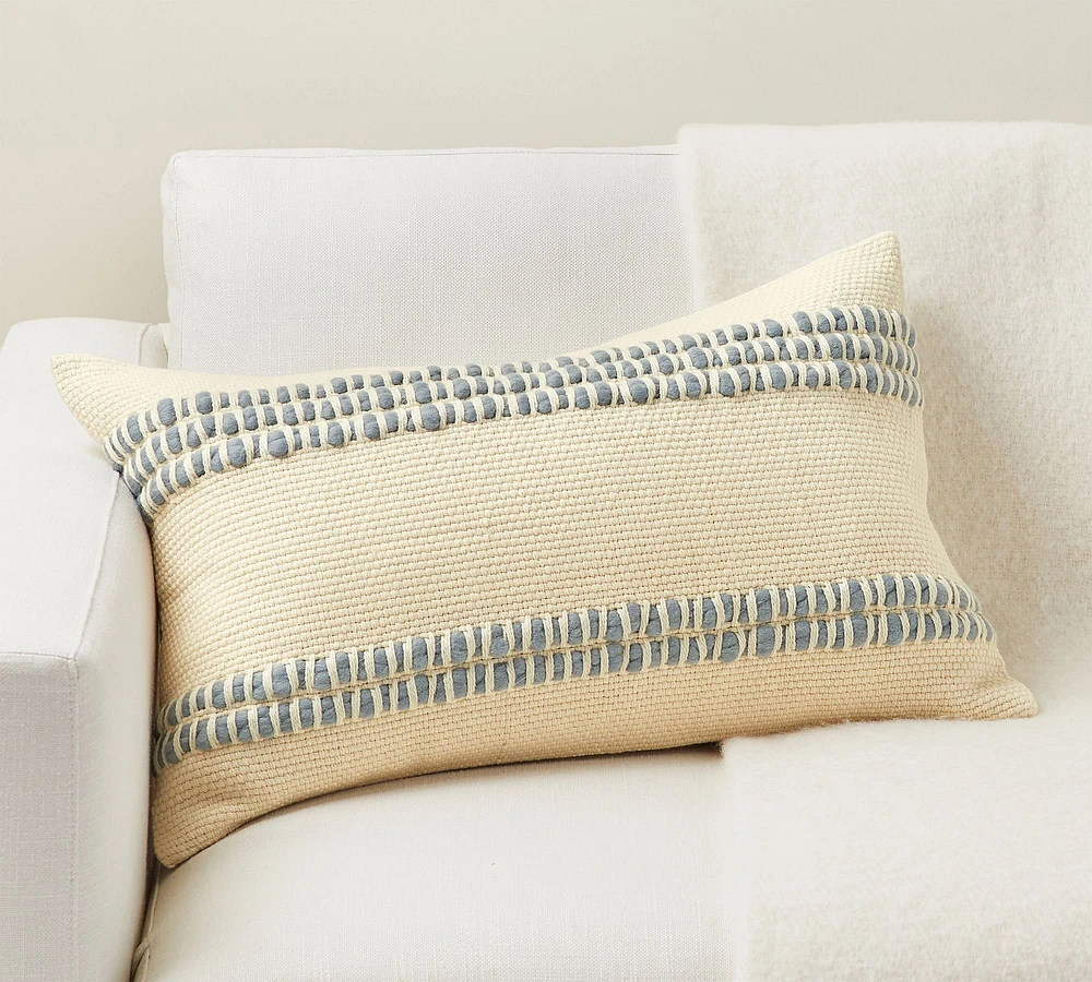 Reed Striped Lumbar Pillow