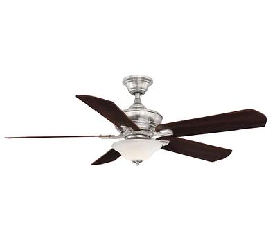 Camhaven Ceiling Fan With Glass Bowl Light Kit (52")