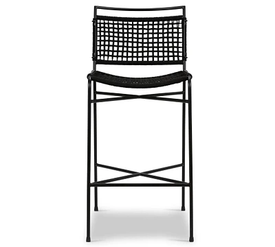 Perkins Metal & Rope Outdoor Stool