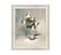 White Blooms Pitcher Framed Print