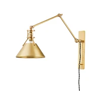 Ashley Metal Plug-In Articulating Sconce (45")