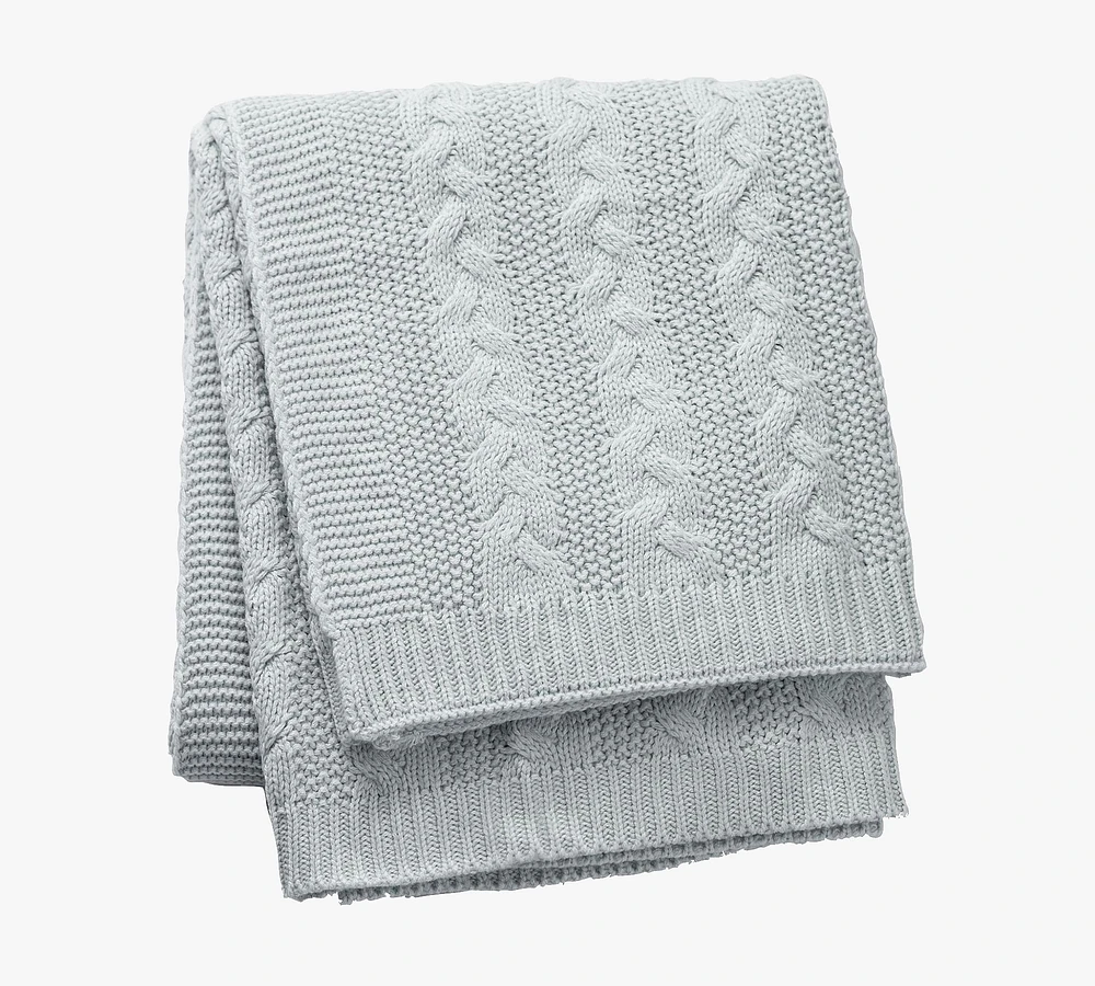 Evette Scented Cable Knit Throw Blanket