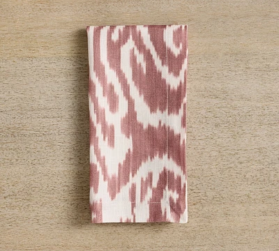 Ava Ikat Print Organic Cotton Napkins - Set of 4