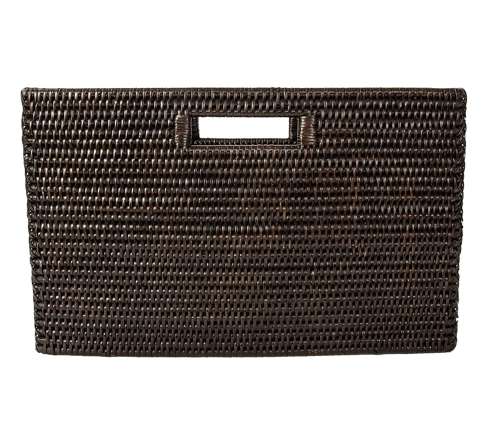 Tava Handwoven Rattan Rectangular Magazine Holder