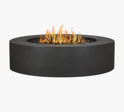 Abril Concrete Low Round Propane Fire Pit Table (43")