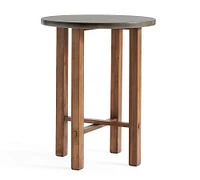 Abbott Concrete & Acacia Outdoor Bar Height Table (34")