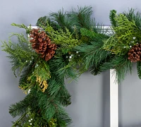 Faux Pine Cone And Berry Garland - Set of 2