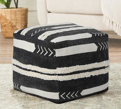 Mudcloth Tufted Pouf