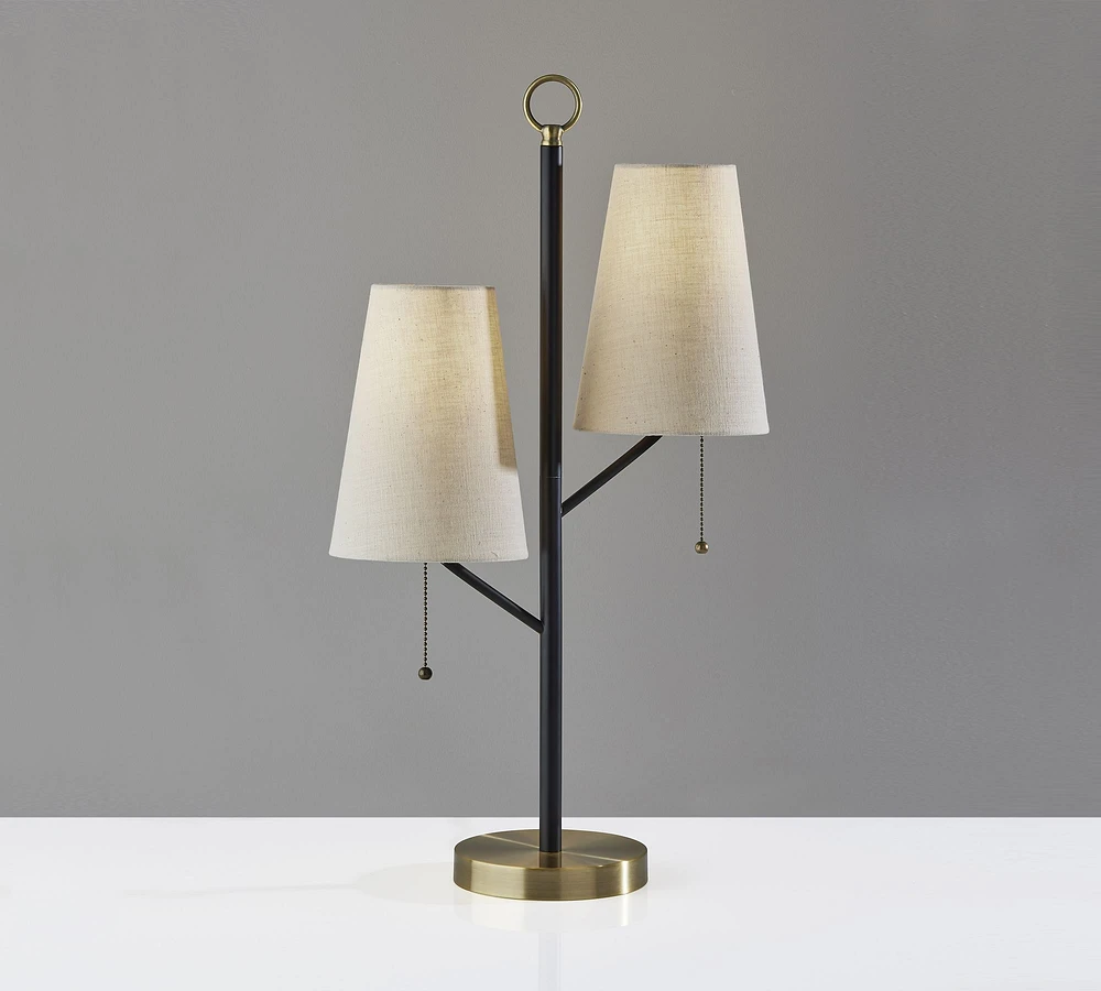 Rachel Metal 2-Light Table Lamp (27")