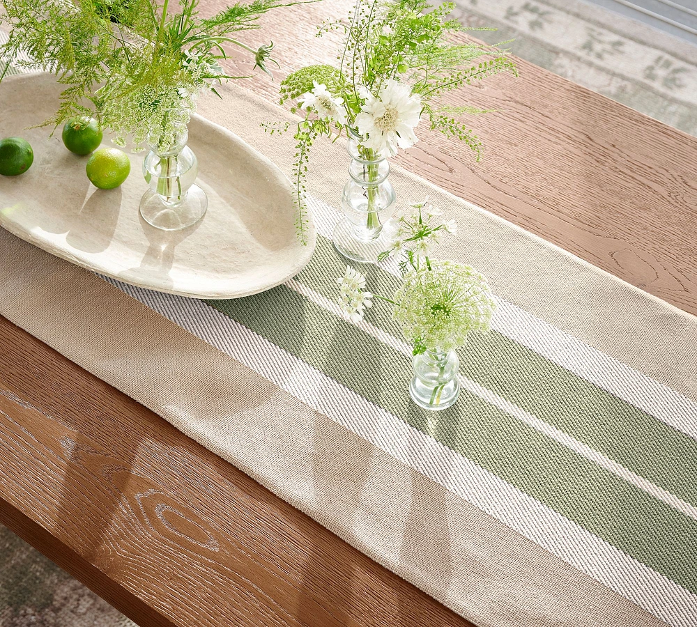 Triston Striped Cotton Table Runner