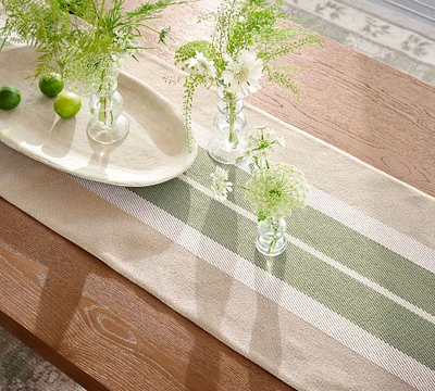 Triston Striped Cotton Table Runner