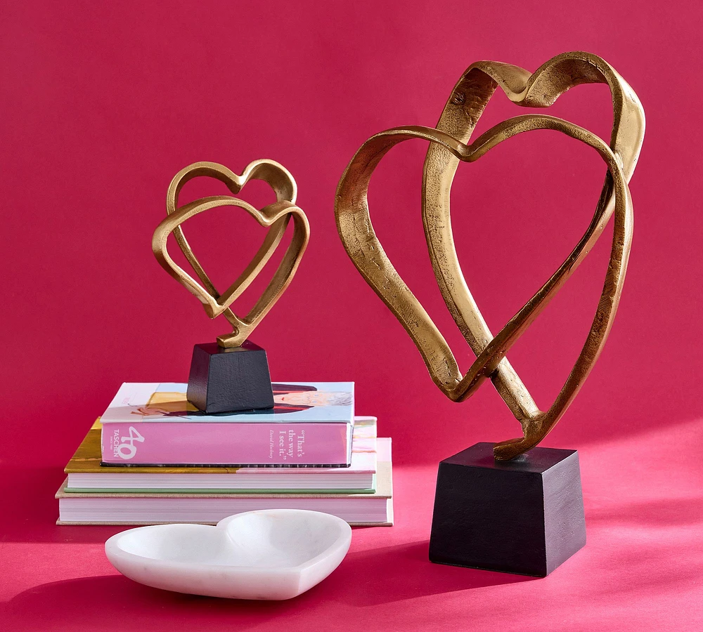 Handcrafted Brass Hearts