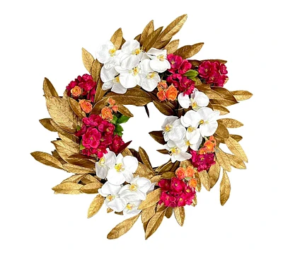 Handcrafted Faux Harmony Wreath