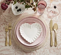 Heirloom Scalloped Heart Appetizer Plates - Set of 4