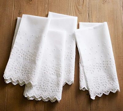 Eyelet Organic Cotton Napkins - Set of 4