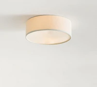 Linen Drum Flush Mount (12"-18")