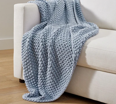 Bayside Seed Stitch Throw Blanket