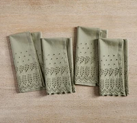 Eyelet Organic Cotton Napkins - Set of 4