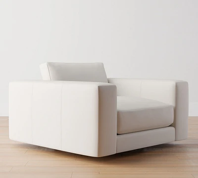 Carmel Lounge Leather Swivel Chair