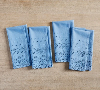 Eyelet Organic Cotton Napkins - Set of 4