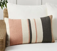 Modern Farmhouse Multi Striped Outdoor Lumbar Pillow