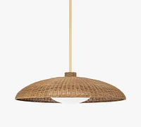 Demos Round Rattan Pendant (20"-30")