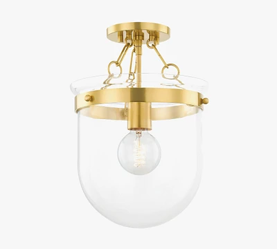 Soen Glass Semi Flush Mount (11")