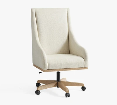 York Upholstered Swivel Desk Chair