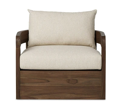 Matteo Teak Outdoor Swivel Armchair