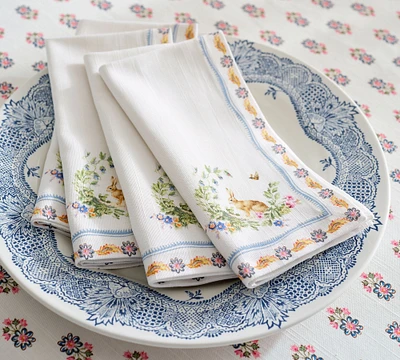 Botanical Bunny Cotton Napkins - Set of 4