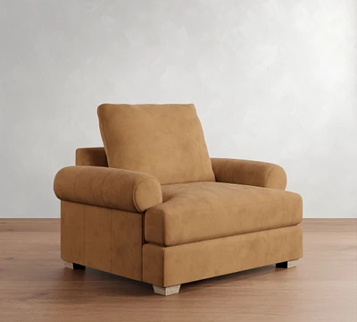 Canyon Roll Arm Leather Chair