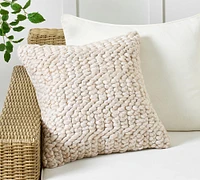 Chunky Sweater Knit Outdoor Pillow