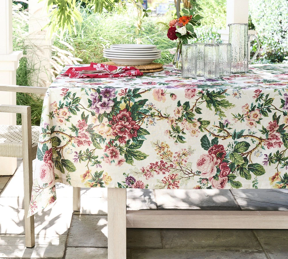 Garden Floral Cotton/Linen Tablecloth