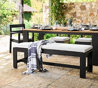 Malibu Metal Large Outdoor Dining Bench (76")