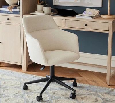 Asher Upholstered Swivel Desk Chair