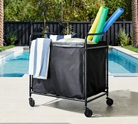 Malibu Metal Outdoor Pool Storage Cart