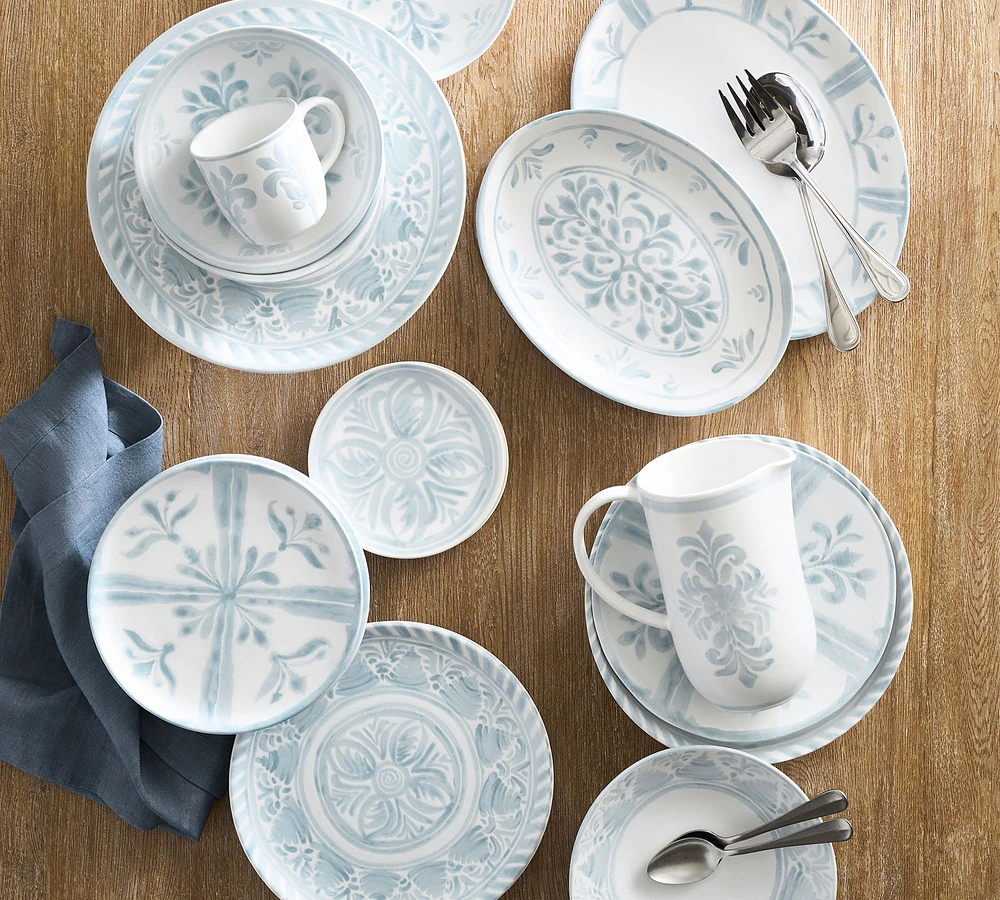 Chambray Tile Stoneware Serveware Collection