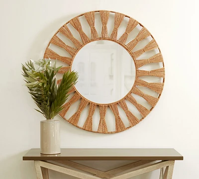 Laguna Jute Round Mirror, 40" x 40"