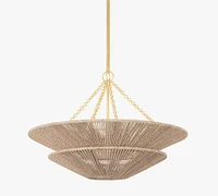 Thea Natural Abaca Rope Pendant (30")