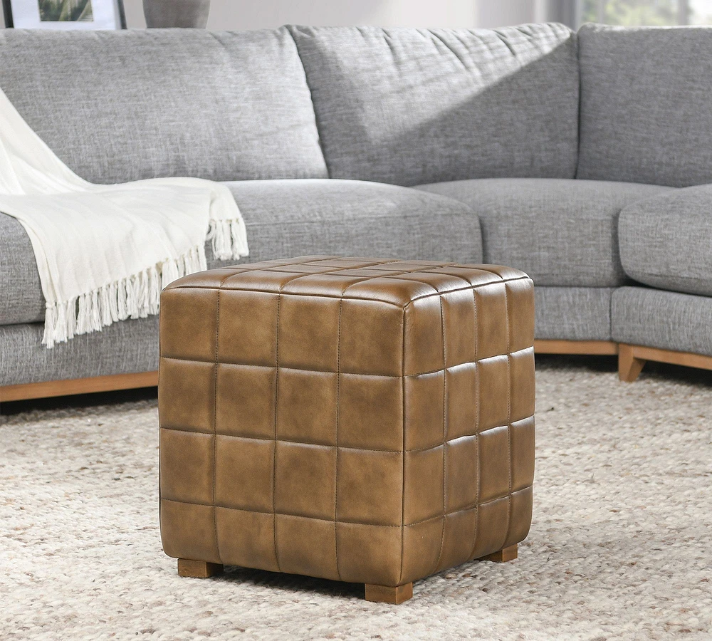 Igor Leather Ottoman