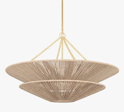 Thea Natural Abaca Rope Chandelier (40")