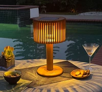 Solar Tabletop Teak  Lantern