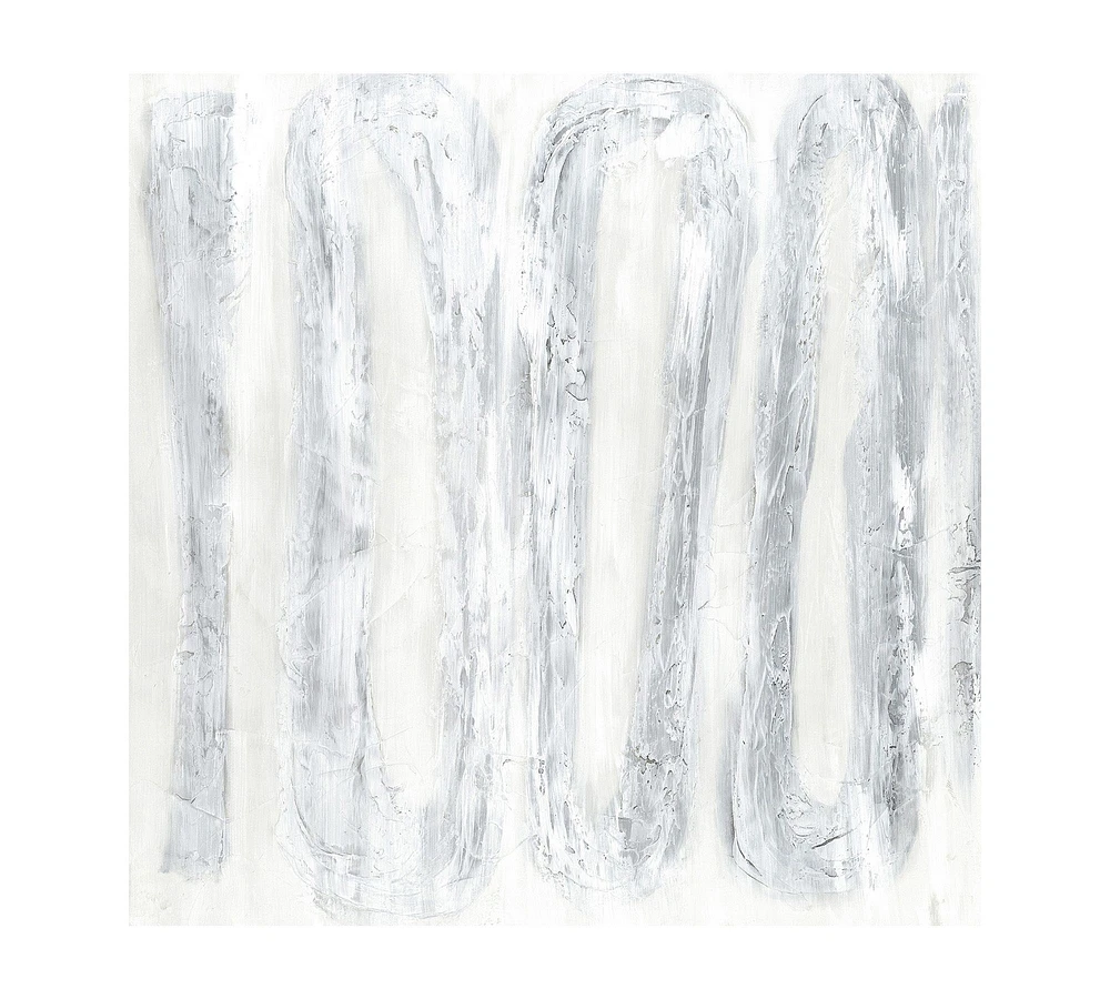 White Flux Canvas Wall Art