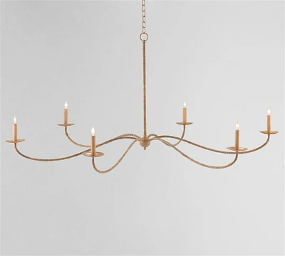 Bosley Rattan Chandelier (61")