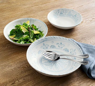 Chambray Tile Stoneware Serving Bowls