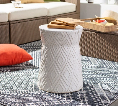 Josiah Ceramic Round Outdoor Accent Table