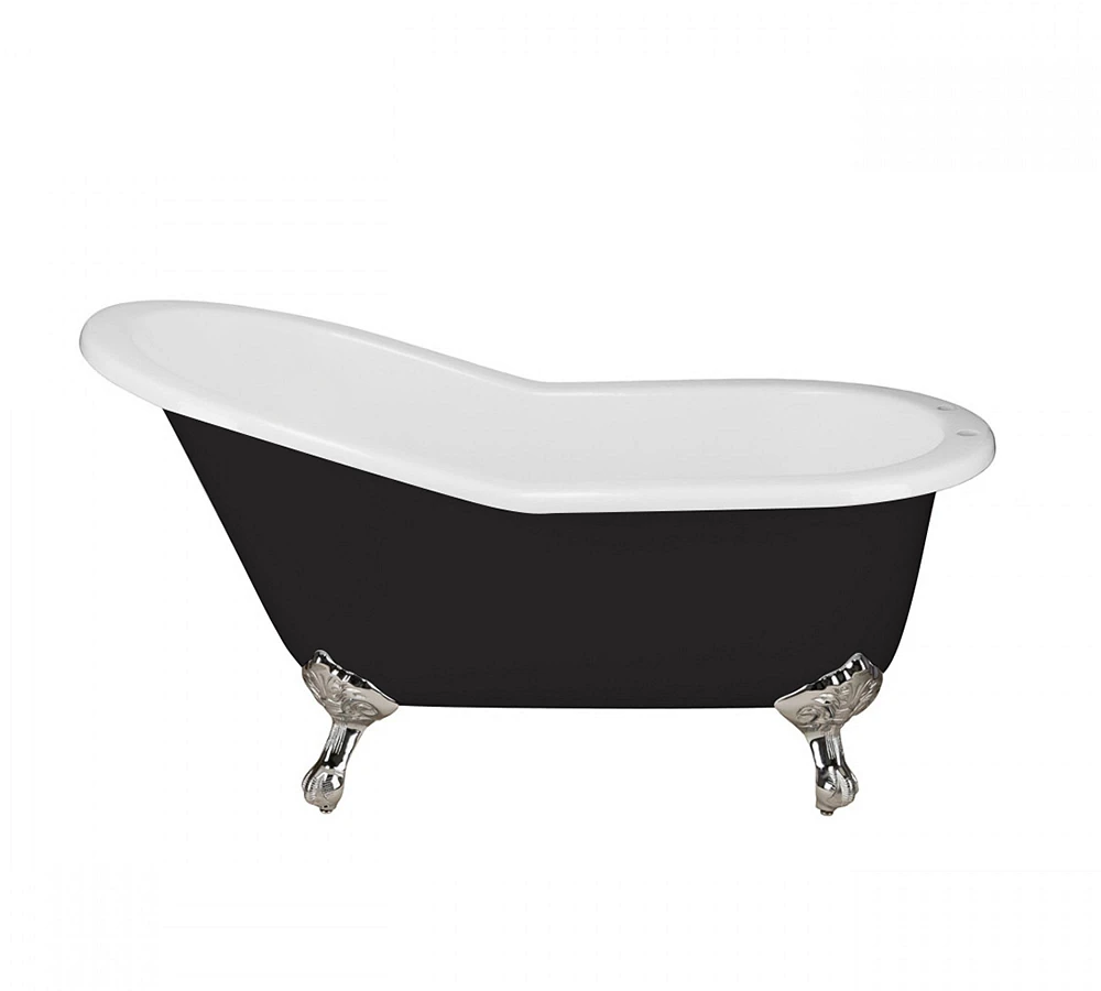 Galvez 67" Clawfoot Painted Bathtub